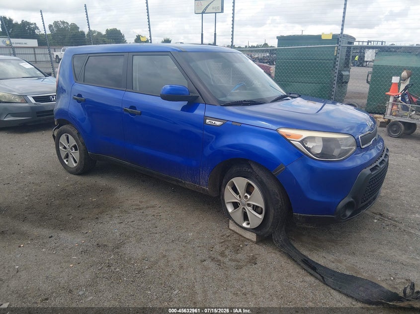 2015 Kia Soul VIN KNDJN2A2XF7208792 IAAI salvage auction — REAR END, Salvage (Arkansas), sold $800 on 2026-08-28 (photo 1)