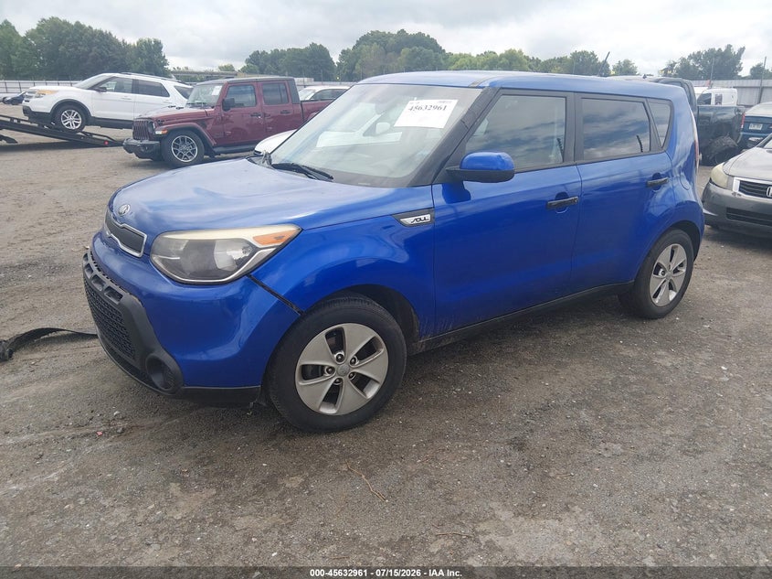 2015 Kia Soul VIN KNDJN2A2XF7208792 IAAI salvage auction — REAR END, Salvage (Arkansas), sold $800 on 2026-08-28 (photo 2)