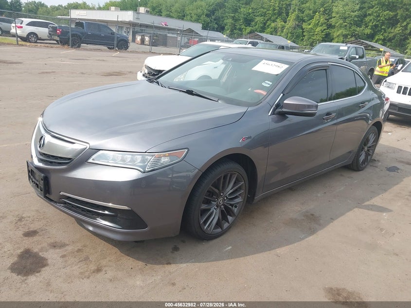 2017 Acura Tlx VIN 19UUB1F55HA011037 IAAI salvage auction — RIGHT FRONT, Salvage Title, sold $2,100 on 2026-09-24 (photo 2)
