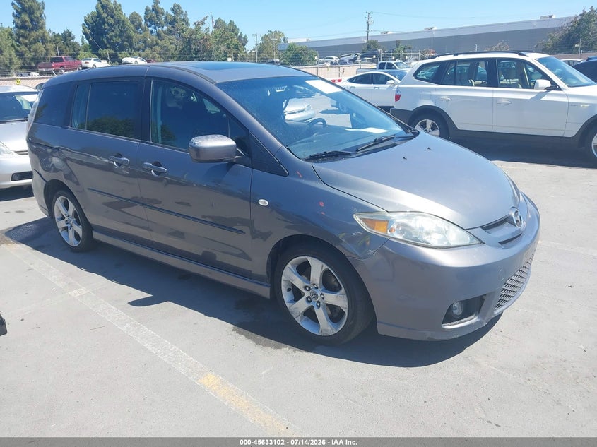 2007 Mazda 5 VIN JM1CR29L870140092 IAAI salvage auction — NORMAL WEAR, App For Dup Clear (California), sold $450 on 2026-07-20 (photo 1)