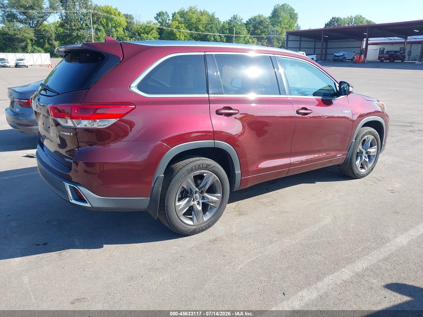 2017 Toyota Highlander hybrid VIN 5TDDGRFH8HS025011 IAAI salvage auction — NORMAL WEAR, Clear (Tennessee), sold $6,200 on 2026-07-28 (photo 4)