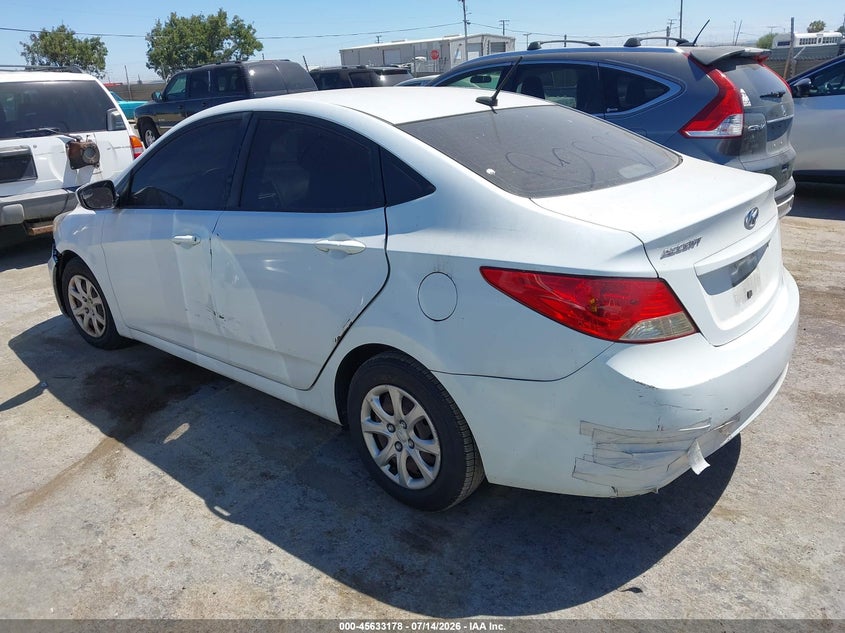 2014 Hyundai Accent VIN KMHCT4AE8EU616255 IAAI salvage auction — NORMAL WEAR, Clear - Dealer Only (California), sold $375 on 2026-07-23 (photo 3)