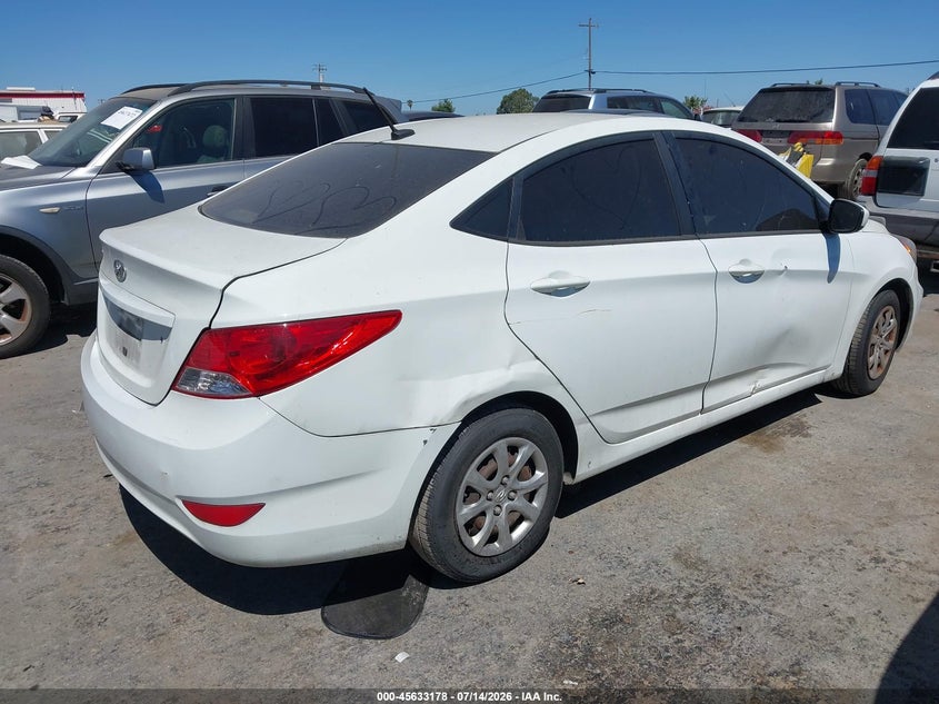 2014 Hyundai Accent VIN KMHCT4AE8EU616255 IAAI salvage auction — NORMAL WEAR, Clear - Dealer Only (California), sold $375 on 2026-07-23 (photo 4)