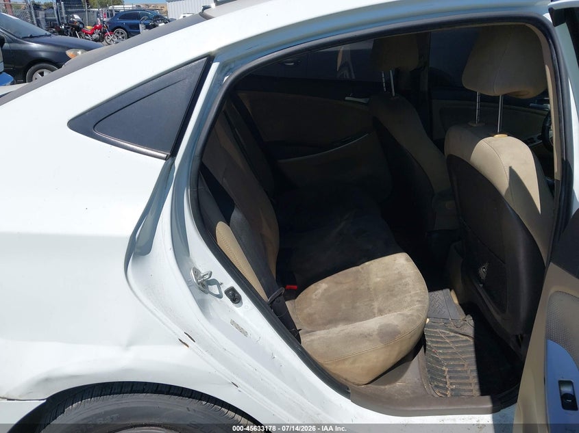2014 Hyundai Accent VIN KMHCT4AE8EU616255 IAAI salvage auction — NORMAL WEAR, Clear - Dealer Only (California), sold $375 on 2026-07-23 (photo 8)