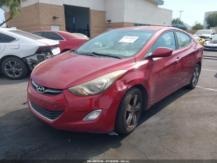 2012 Hyundai Elantra VIN KMHDH4AE4CU261832 IAAI salvage auction — LEFT SIDE, Salvage Certificate (California), sold $1,325 on 2026-07-31 (photo 2)