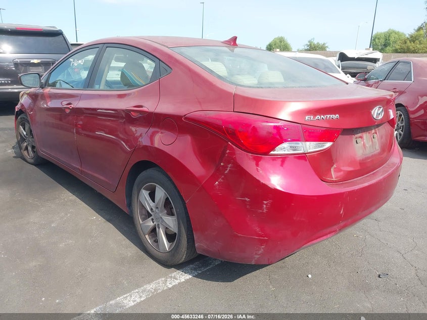 2012 Hyundai Elantra VIN KMHDH4AE4CU261832 IAAI salvage auction — LEFT SIDE, Salvage Certificate (California), sold $1,325 on 2026-07-31 (photo 3)