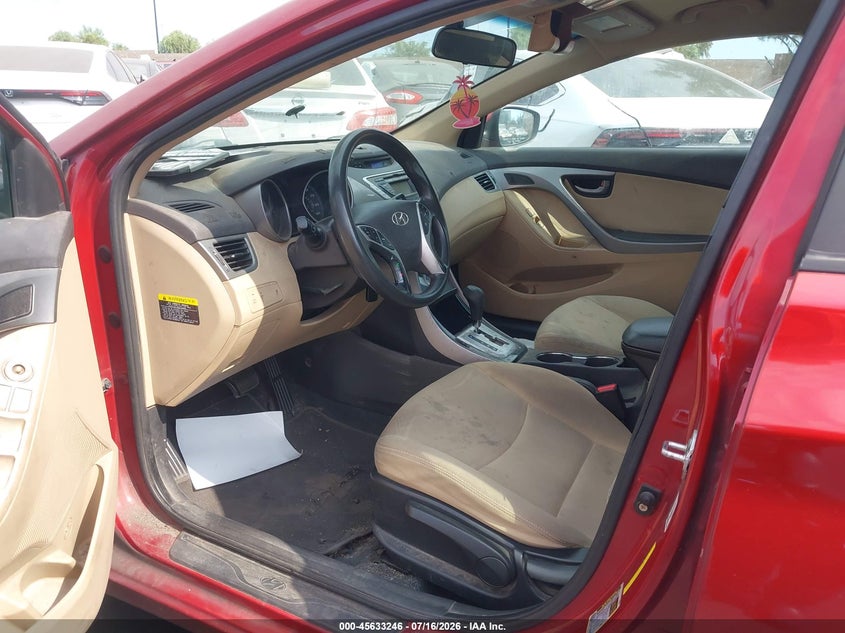 2012 Hyundai Elantra VIN KMHDH4AE4CU261832 IAAI salvage auction — LEFT SIDE, Salvage Certificate (California), sold $1,325 on 2026-07-31 (photo 5)