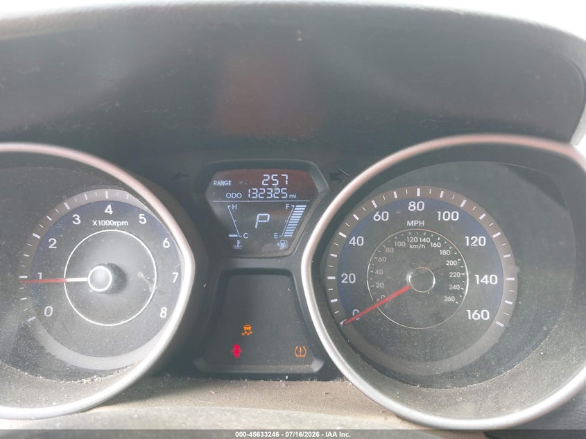 2012 Hyundai Elantra VIN KMHDH4AE4CU261832 IAAI salvage auction — LEFT SIDE, Salvage Certificate (California), sold $1,325 on 2026-07-31 (photo 7)