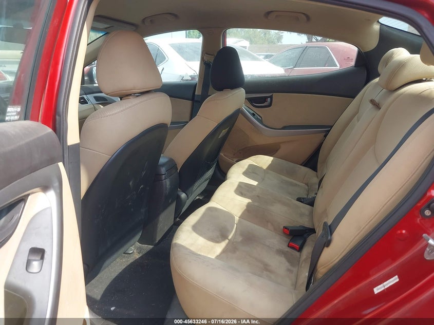 2012 Hyundai Elantra VIN KMHDH4AE4CU261832 IAAI salvage auction — LEFT SIDE, Salvage Certificate (California), sold $1,325 on 2026-07-31 (photo 8)