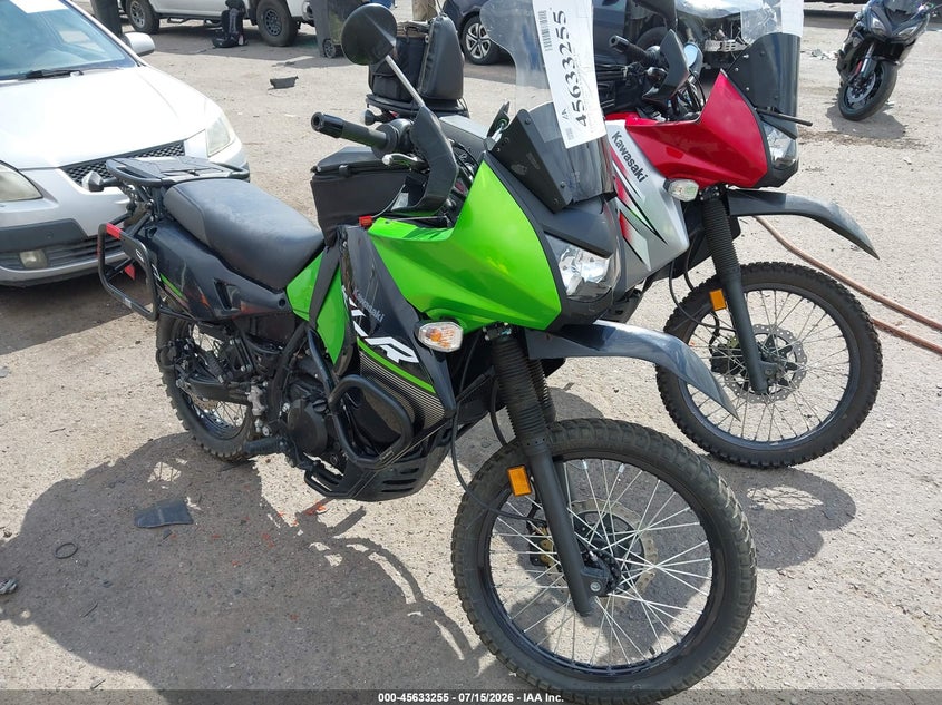 2014 Kawasaki Kl650 VIN JKAKLEE15EDA74607 IAAI salvage auction — FRONT END, Clear (New Mexico), sold $1,550 on 2026-07-20 (photo 1)