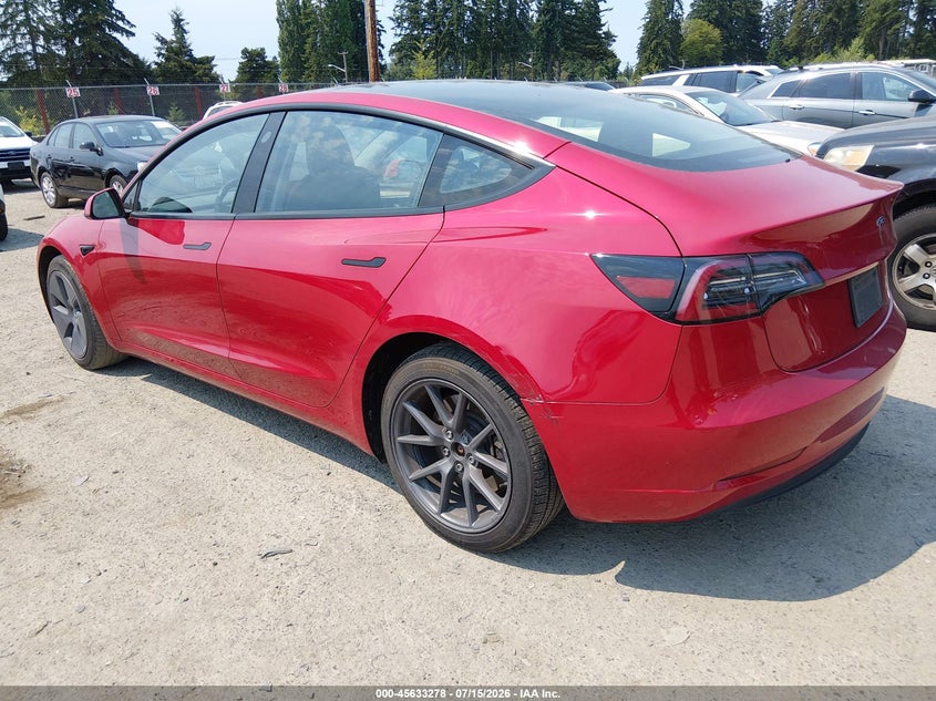 2023 Tesla Model 3 VIN 5YJ3E1EA8PF475283 IAAI salvage auction — RIGHT FRONT, Bill Of Sale (Washington), sold $3,150 on 2026-07-30 (photo 3)