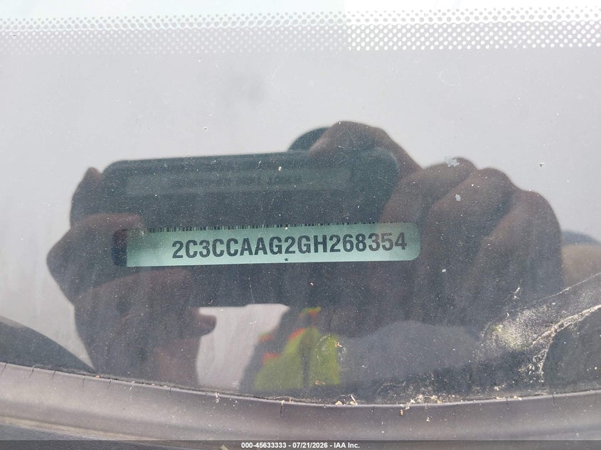 2016 Chrysler 300 VIN 2C3CCAAG2GH268354 IAAI salvage auction — FRONT END, Salvage Title, sold $1,500 on 2026-08-21 (photo 9)