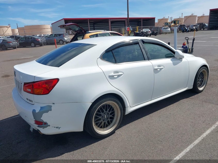 2006 Lexus Is 250 VIN JTHBK262962011579 IAAI salvage auction — NORMAL WEAR, Clear (Hawaii), sold $150 on 2026-07-28 (photo 4)