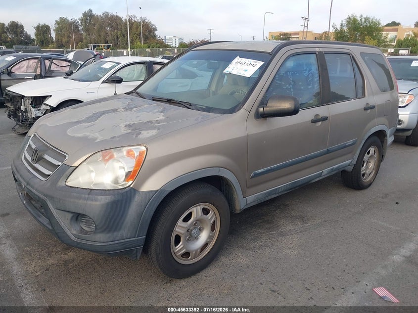 2005 Honda Cr-v VIN JHLRD68545C003216 IAAI salvage auction — VANDALISM, Salvage (California), sold $75 on 2026-07-30 (photo 2)