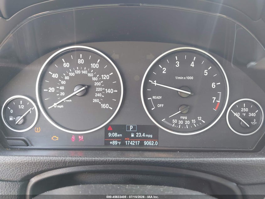 2013 BMW 3 series VIN WBA3B5C57DF598924 IAAI salvage auction — NORMAL WEAR, Clear (Indiana), sold $450 on 2026-07-29 (photo 7)