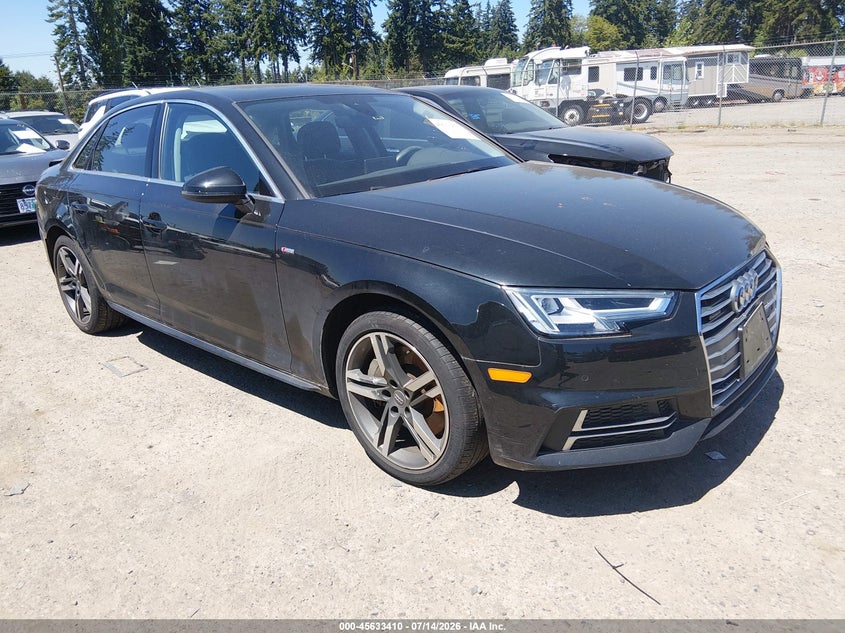 2018 Audi A4 VIN WAUENAF41JA120776 IAAI salvage auction — REAR END, Salvage Title, sold $4,500 on 2026-07-25 (photo 1)