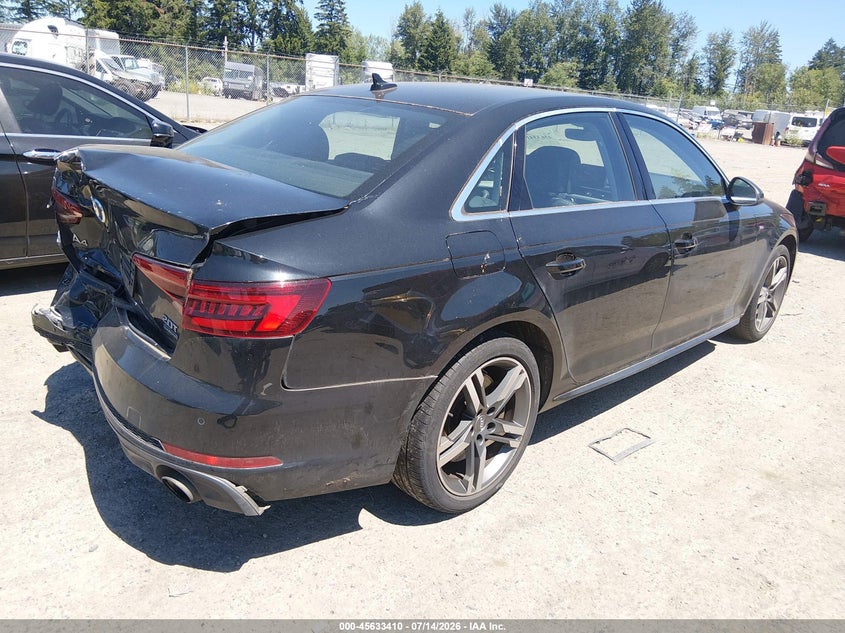 2018 Audi A4 VIN WAUENAF41JA120776 IAAI salvage auction — REAR END, Salvage Title, sold $4,500 on 2026-07-25 (photo 4)