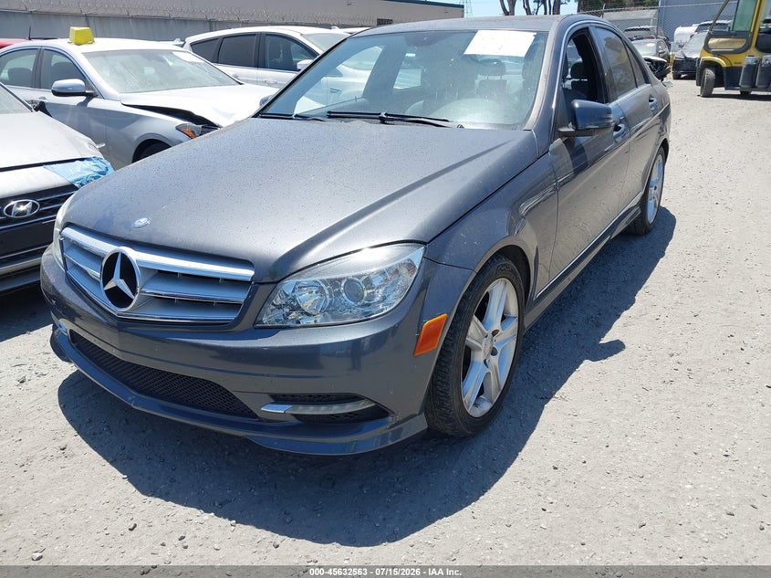 2011 Mercedes-benz C class VIN WDDGF5EBXBR145040 IAAI salvage auction — REAR END, Salvage Certificate (California), sold $875 on 2026-08-05 (photo 2)