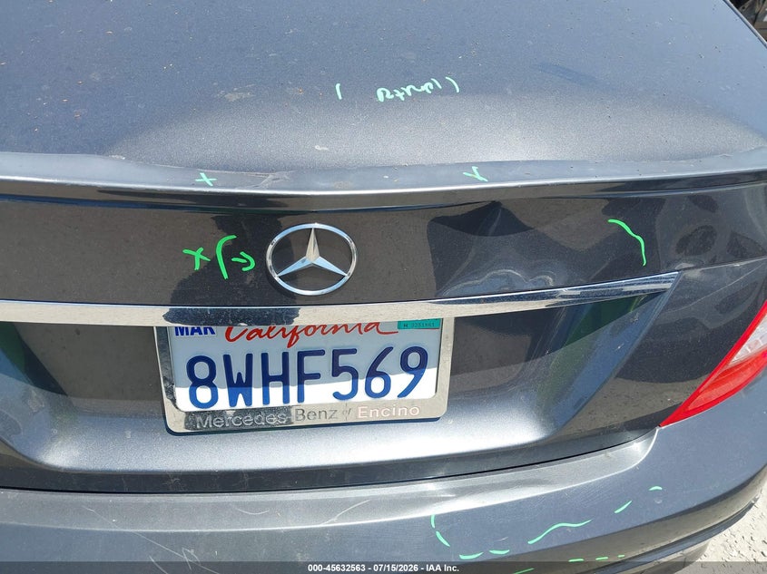 2011 Mercedes-benz C class VIN WDDGF5EBXBR145040 IAAI salvage auction — REAR END, Salvage Certificate (California), sold $875 on 2026-08-05 (photo 6)