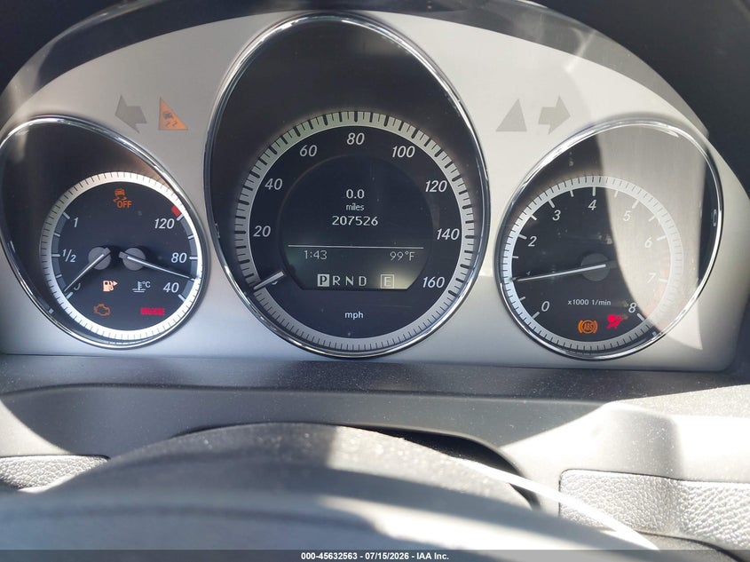 2011 Mercedes-benz C class VIN WDDGF5EBXBR145040 IAAI salvage auction — REAR END, Salvage Certificate (California), sold $875 on 2026-08-05 (photo 7)