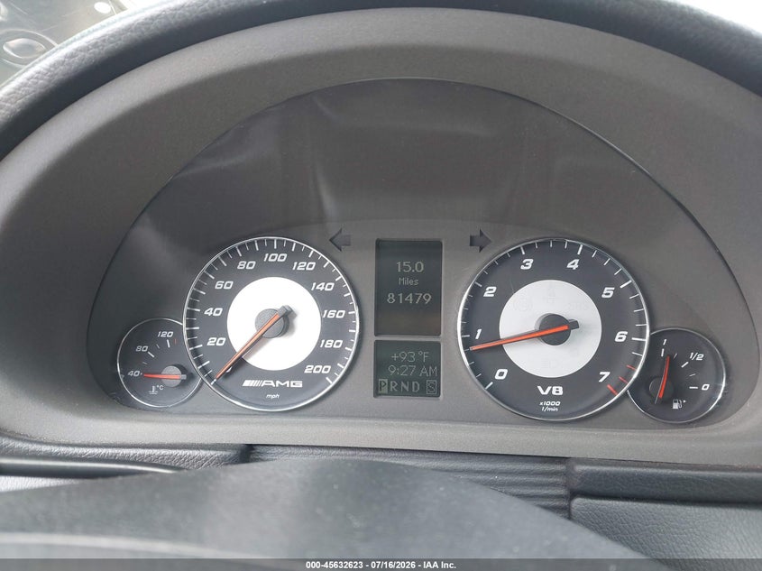 2005 Mercedes-benz C-klasse amg VIN WDBRF76J85F613212 IAAI salvage auction — FRONT & REAR, Salvage Certificate (California), sold $3,350 on 2026-08-09 (photo 7)