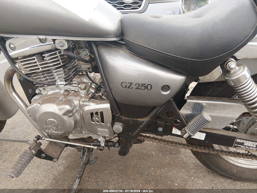 2008 Suzuki Gz250 VIN VTTNJ48A982102224 IAAI salvage auction — NORMAL WEAR, Clear (New Jersey), sold $25 on 2026-07-27 (photo 9)