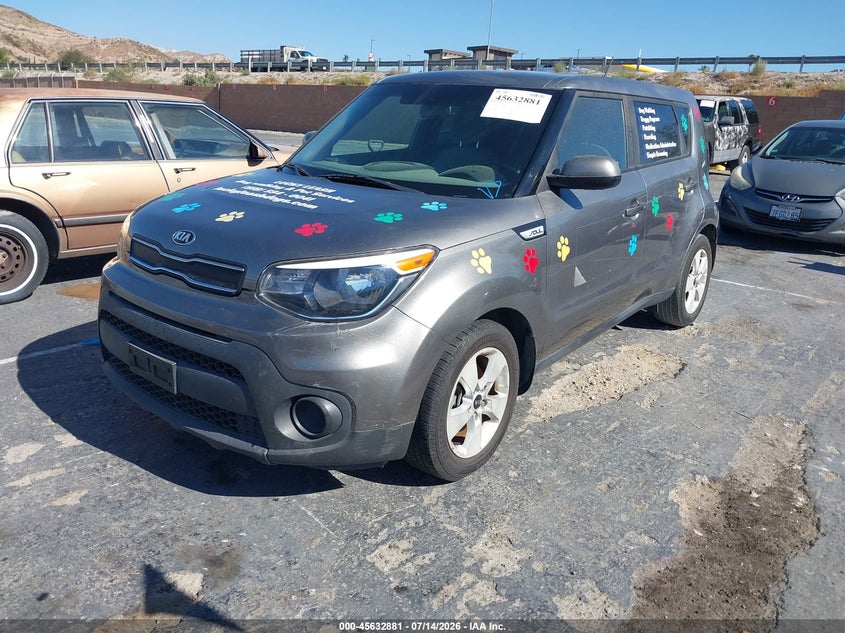 2017 Kia Soul VIN KNDJN2A24H7496649 IAAI salvage auction — NORMAL WEAR, Clear - Dealer Only (California), sold $400 on 2026-07-29 (photo 2)