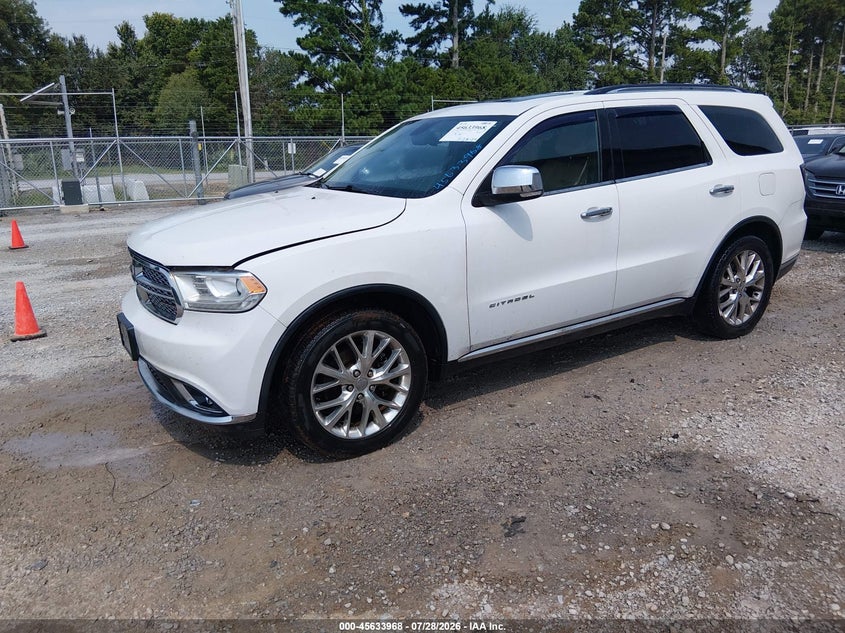 2014 Dodge Durango VIN 1C4SDHET9EC419419 IAAI salvage auction — NORMAL WEAR, Clear (Alabama), sold $3,350 on 2026-08-12 (photo 2)