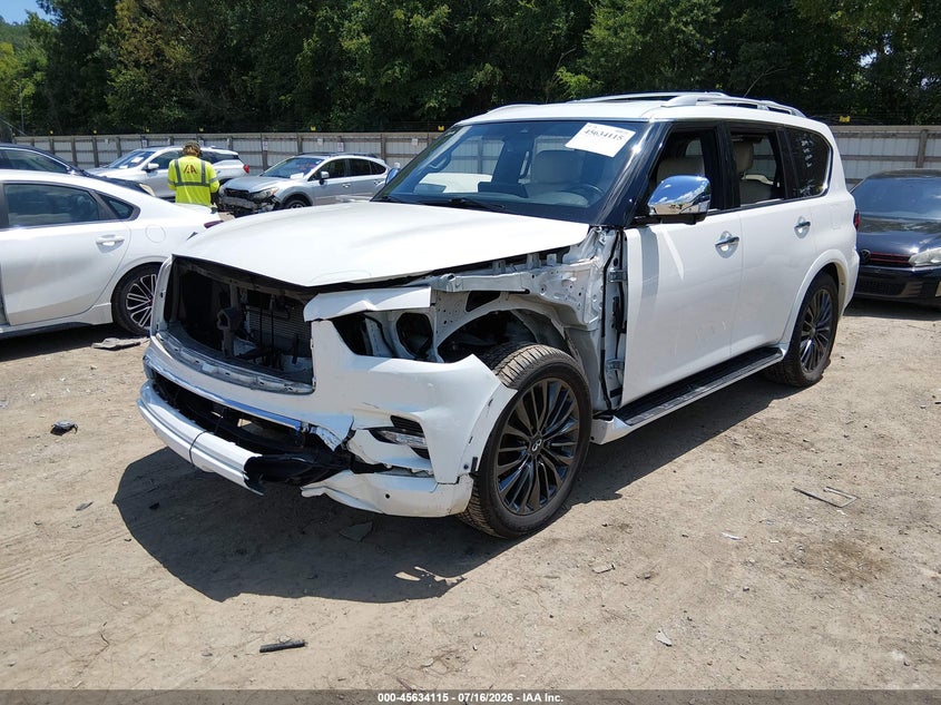 2023 Infiniti Qx80 VIN JN8AZ2BE0P9301991 IAAI salvage auction — FRONT END, Salvage (Tennessee), sold $23,600 on 2026-08-02 (photo 2)