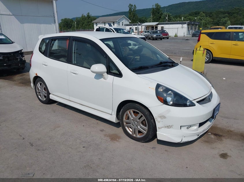 2007 Honda Fit VIN JHMGD38657S021727 IAAI salvage auction — NORMAL WEAR, Clear (Pennsylvania), sold $225 on 2026-07-22 (photo 1)