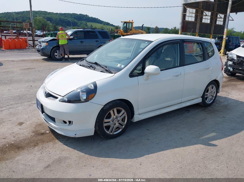 2007 Honda Fit VIN JHMGD38657S021727 IAAI salvage auction — NORMAL WEAR, Clear (Pennsylvania), sold $225 on 2026-07-22 (photo 2)