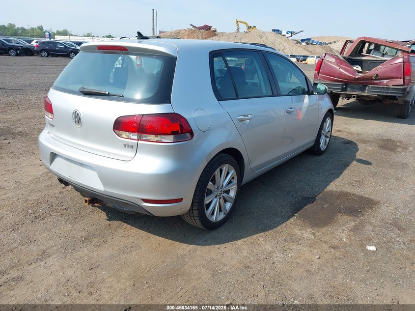 2012 Volkswagen Golf VIN WVWDM7AJ2CW101225 IAAI salvage auction — NORMAL WEAR, Clear (New Jersey), sold $100 on 2026-07-21 (photo 4)