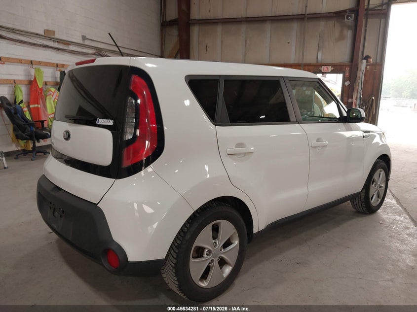 2016 Kia Soul VIN KNDJN2A22G7370286 IAAI salvage auction — LEFT REAR, Salvage Title, sold $1,050 on 2026-07-22 (photo 4)