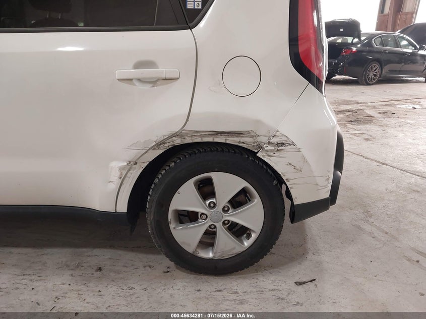 2016 Kia Soul VIN KNDJN2A22G7370286 IAAI salvage auction — LEFT REAR, Salvage Title, sold $1,050 on 2026-07-22 (photo 6)