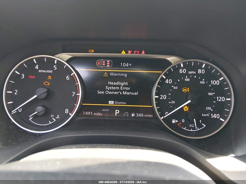 2026 Nissan Rogue VIN 5N1BT3BB7TC786734 IAAI salvage auction — FRONT END, Salvage Title, sold $7,200 on 2026-08-01 (photo 7)