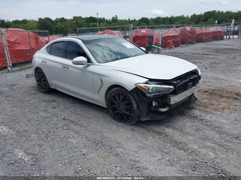 2020 Genesis G70 VIN KMTG34LA8LU051147 IAAI salvage auction — FRONT END, Certificate Of Destruction (Florida), sold $3,850 on 2026-07-30 (photo 1)