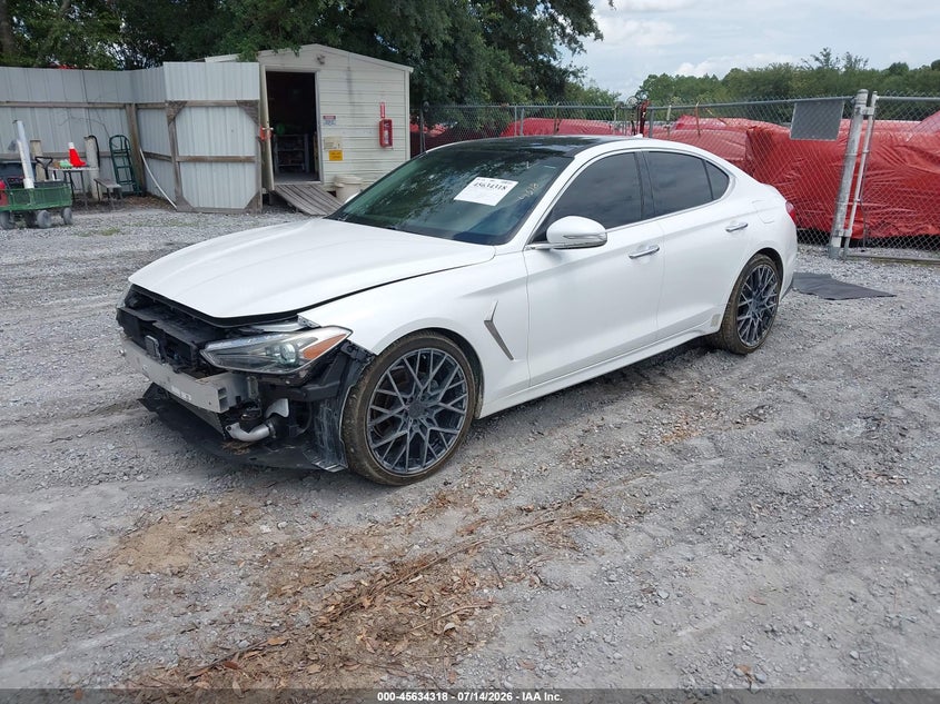 2020 Genesis G70 VIN KMTG34LA8LU051147 IAAI salvage auction — FRONT END, Certificate Of Destruction (Florida), sold $3,850 on 2026-07-30 (photo 2)