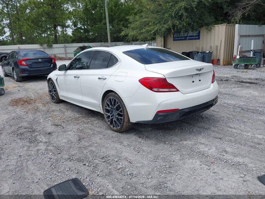 2020 Genesis G70 VIN KMTG34LA8LU051147 IAAI salvage auction — FRONT END, Certificate Of Destruction (Florida), sold $3,850 on 2026-07-30 (photo 3)