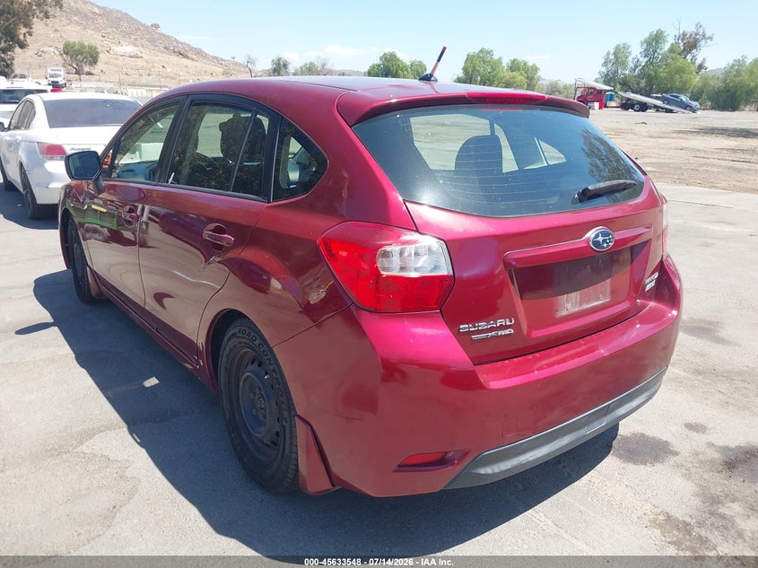 2014 Subaru Impreza VIN JF1GPAA64E8260189 IAAI salvage auction — NORMAL WEAR, Rebuilt (Washington), sold $425 on 2026-07-28 (photo 3)