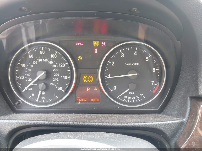 2010 BMW 3 series VIN WBAPK7C52AA460049 IAAI salvage auction — NORMAL WEAR, Clear (Maryland), sold $500 on 2026-07-28 (photo 7)