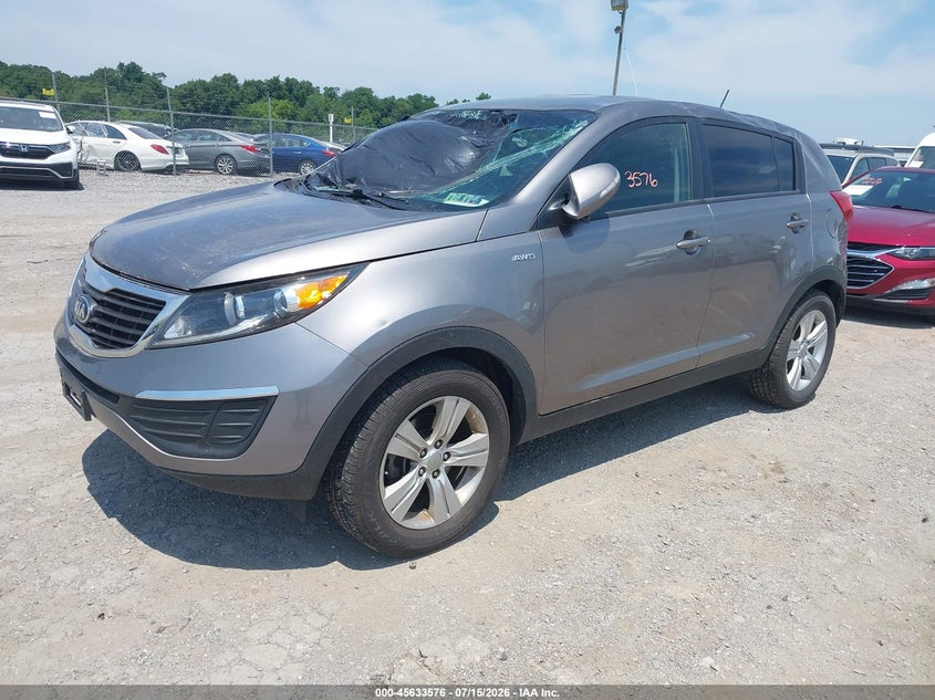 2013 Kia Sportage VIN KNDPBCA21D7494585 IAAI salvage auction — FRONT END, Salvage Title, sold $1,850 on 2026-07-29 (photo 2)