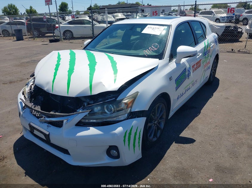 2012 Lexus Ct VIN JTHKD5BH5C2092842 IAAI salvage auction — FRONT END, Salvage Title, sold $3,250 on 2026-07-29 (photo 2)