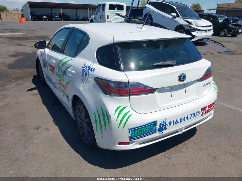 2012 Lexus Ct VIN JTHKD5BH5C2092842 IAAI salvage auction — FRONT END, Salvage Title, sold $3,250 on 2026-07-29 (photo 3)