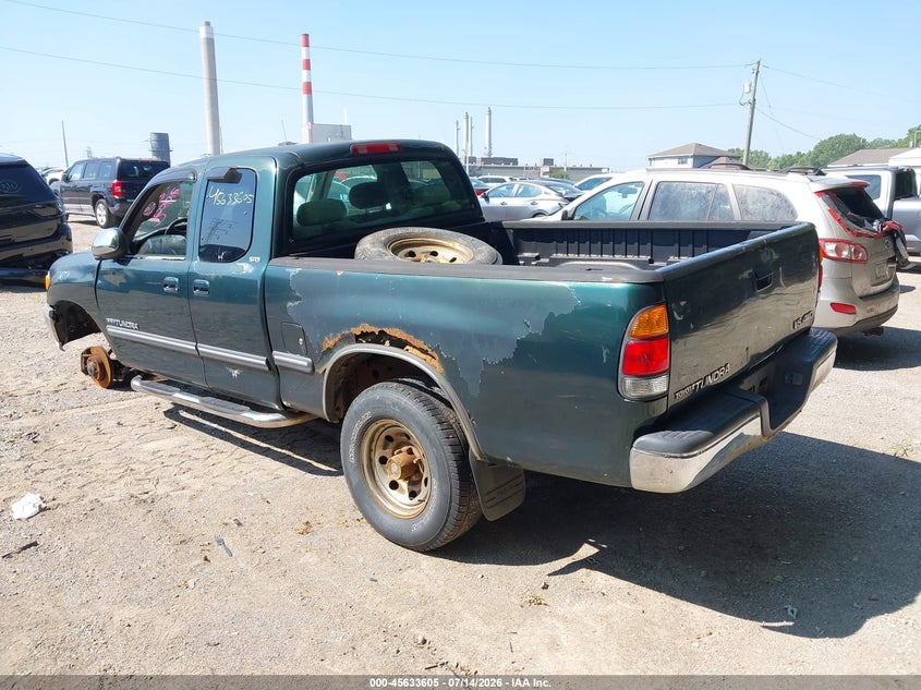 2000 Toyota Tundra VIN 5TBBT4418YS122116 IAAI salvage auction — NORMAL WEAR, Clear (Indiana), sold $300 on 2026-07-29 (photo 3)