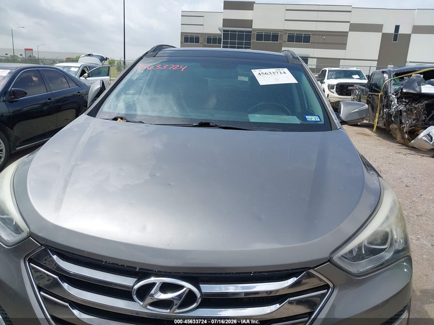 2014 Hyundai Santa fe VIN 5XYZW3LA2EG228921 IAAI salvage auction — NORMAL WEAR, Original (Texas), sold $25 on 2026-07-28 (photo 6)