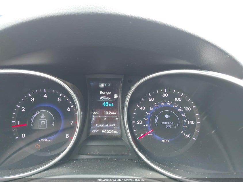 2014 Hyundai Santa fe VIN 5XYZW3LA2EG228921 IAAI salvage auction — NORMAL WEAR, Original (Texas), sold $25 on 2026-07-28 (photo 7)