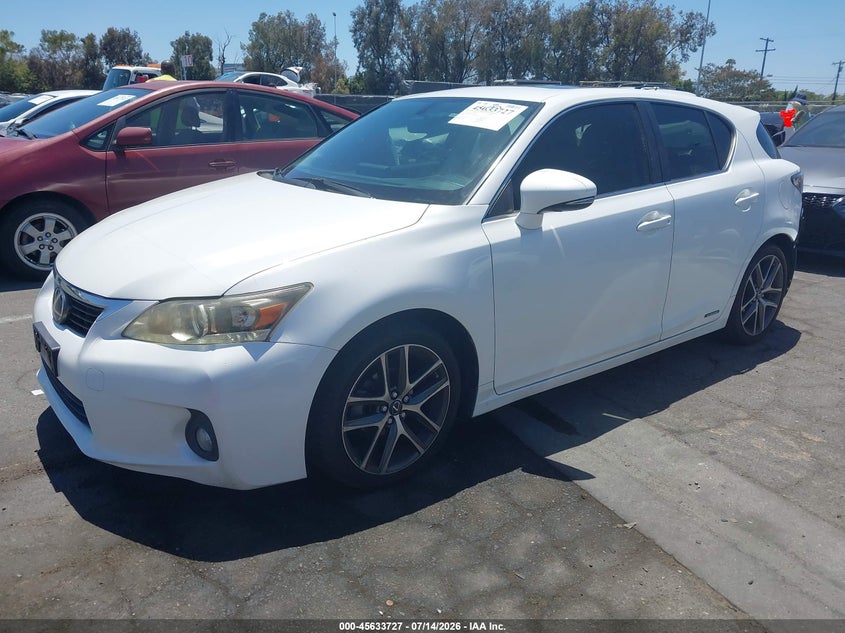 2012 Lexus Ct VIN JTHKD5BH5C2116296 IAAI salvage auction — REAR END, Salvage Title, sold $125 on 2026-07-29 (photo 2)