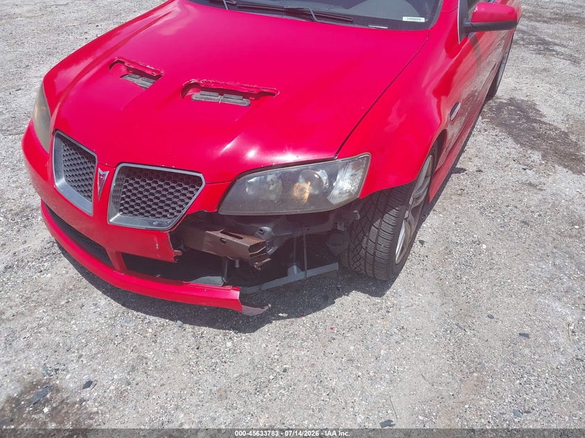 2008 Pontiac G8 VIN 6G2ER57798L144403 IAAI salvage auction — LEFT FRONT, Clear (Florida), sold $1,075 on 2026-07-30 (photo 6)