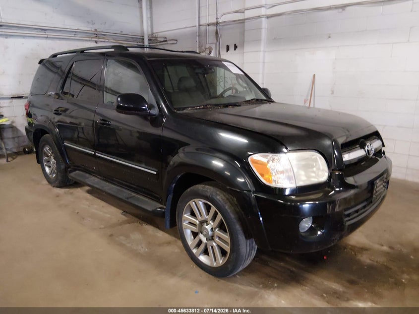 2005 Toyota Sequoia VIN 5TDBT48A25S251417 IAAI salvage auction — NORMAL WEAR, Clear (Minnesota), sold $575 on 2026-07-29 (photo 1)