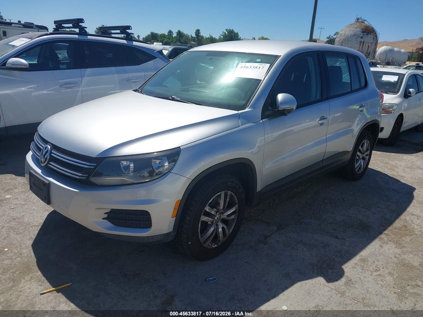 2014 Volkswagen Tiguan VIN WVGAV3AX6EW534865 IAAI salvage auction — NORMAL WEAR, Clear - Dealer Only (California), sold $600 on 2026-07-30 (photo 2)